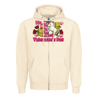 Sandshell My first Valentine's Day Unicorn Zipper Hoodie - FaDigitalArtStudio