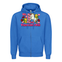 True Royal My first Valentine's Day Unicorn Zipper Hoodie - FaDigitalArtStudio