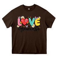 Chocolate Brown love grandma life Heavy Core Tee - MaliasSmallBusiness