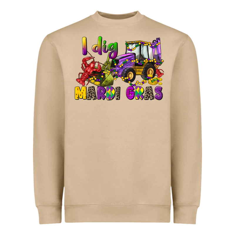 I Dig Mardi Gras Heavyweight Sweatshirt by CowGirlArtShop | Teevron