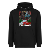Black Small Town Christmas Heavyweight Hoodie - FaDigitalArtStudio