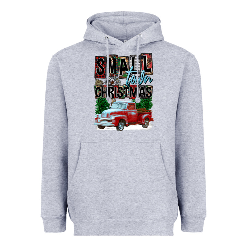 Small Town Christmas Heavyweight Hoodie by FaDigitalArtStudio | Teevron