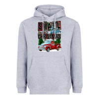 Heather Grey Small Town Christmas Heavyweight Hoodie - FaDigitalArtStudio