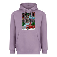 Lavender Small Town Christmas Heavyweight Hoodie - FaDigitalArtStudio