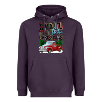 Plum Small Town Christmas Heavyweight Hoodie - FaDigitalArtStudio