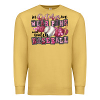 Antique Gold in october we wear pink and watch  baseball Premium Sweatshirt - FaDigitalArtStudio