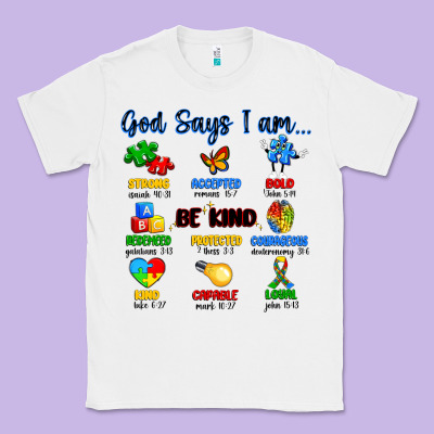 God Says I Am Autism Classic Tee Designed By Artiststas