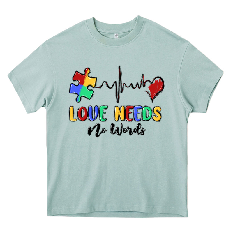 Love Needs No Words Heavy Core Tee by MaliasSmallBusiness | Teevron