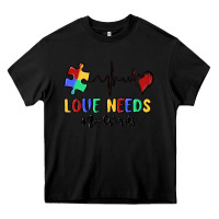 Black love needs no words Heavy Core Tee - MaliasSmallBusiness