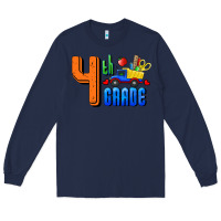 Navy Fourth Grade Long Sleeve Tee - RanaPortraitStore