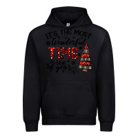 Black IT THE MOST WONDERFUL TIME the of year Urban Hoodie - CowhideDigitalArt