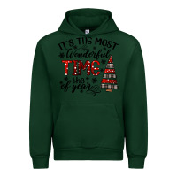 Forest Green IT THE MOST WONDERFUL TIME the of year Urban Hoodie - CowhideDigitalArt