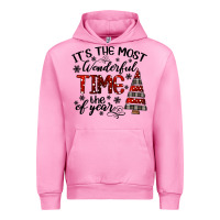 Fuchsia Pink IT THE MOST WONDERFUL TIME the of year Urban Hoodie - CowhideDigitalArt