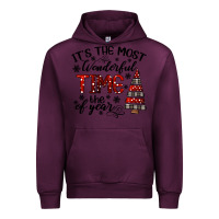 Mauve Wine IT THE MOST WONDERFUL TIME the of year Urban Hoodie - CowhideDigitalArt