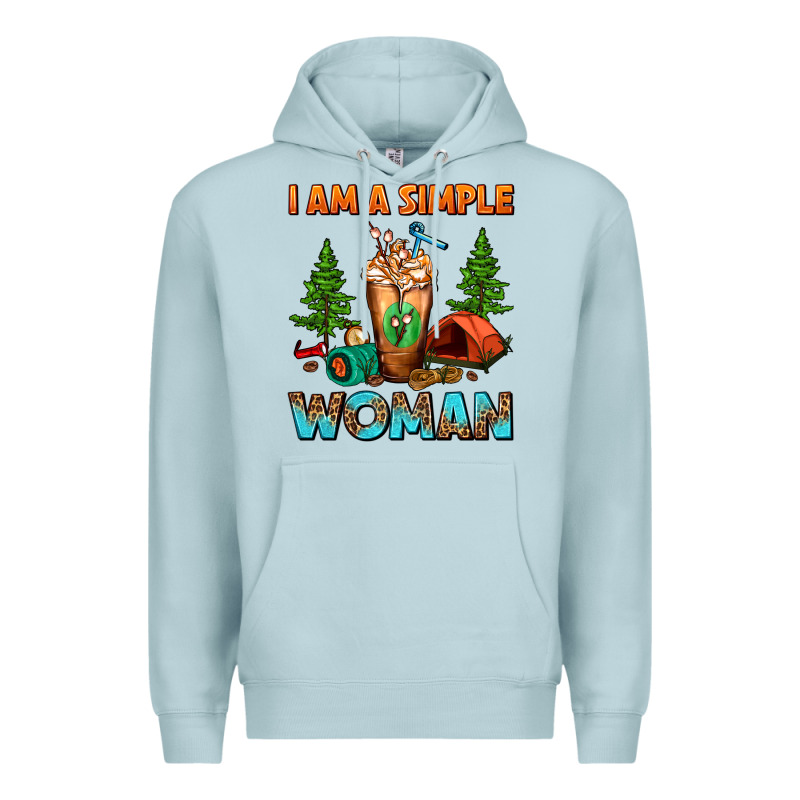 I Am A Simple Woman Camping Frappe Premium Hoodie by FaDigitalArtStudio | Teevron