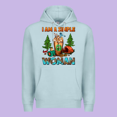 I Am A Simple Woman Camping Frappe Premium Hoodie Designed By Fadigitalartstudio