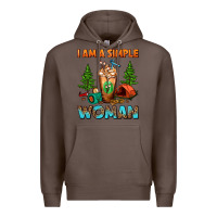 Coffee I Am A Simple Woman Camping Frappe Premium Hoodie - FaDigitalArtStudio