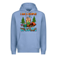 Colony Blue I Am A Simple Woman Camping Frappe Premium Hoodie - FaDigitalArtStudio