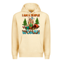 Pina Colada I Am A Simple Woman Camping Frappe Premium Hoodie - FaDigitalArtStudio