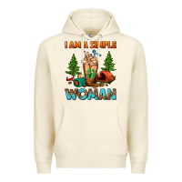 Sandshell I Am A Simple Woman Camping Frappe Premium Hoodie - FaDigitalArtStudio