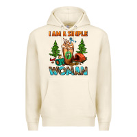 Tofu I Am A Simple Woman Camping Frappe Premium Hoodie - FaDigitalArtStudio
