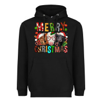 Black Merry christmas calfs Heavyweight Hoodie - FaDigitalArtStudio