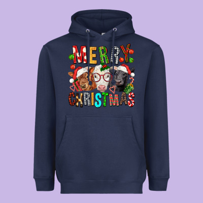 Merry Christmas Calfs Heavyweight Hoodie Designed By Fadigitalartstudio