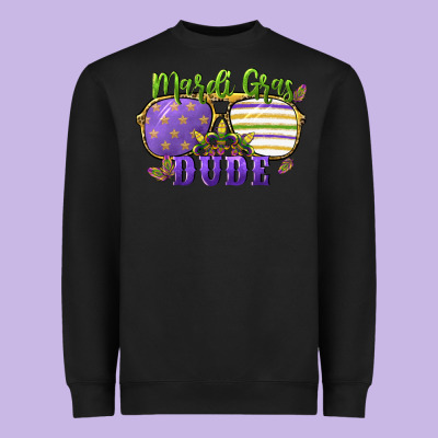 Mardi Gras Dude Heavyweight Sweatshirt Designed By Cowgirlartshop