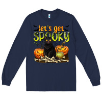 Navy Let's Get Spooky Long Sleeve Tee - texasbilliewilder
