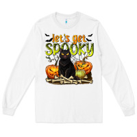 White Let's Get Spooky Long Sleeve Tee - texasbilliewilder