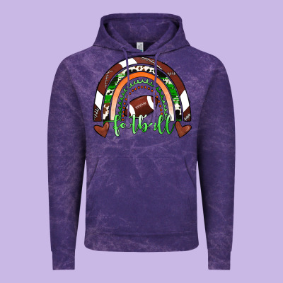 Football Rainbow Vintage Hoodie Designed By Ranaportraitstore
