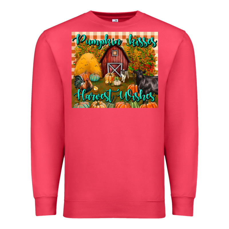 Pumpkin Kisses Harvest Wishes Tumbler Premium Sweatshirt by BundleAndBundleShop | Teevron