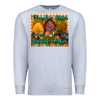 Heather Grey pumpkin kisses harvest wishes tumbler Premium Sweatshirt - BundleAndBundleShop
