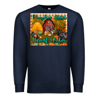 Navy pumpkin kisses harvest wishes tumbler Premium Sweatshirt - BundleAndBundleShop