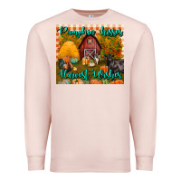 Pale Pink pumpkin kisses harvest wishes tumbler Premium Sweatshirt - BundleAndBundleShop