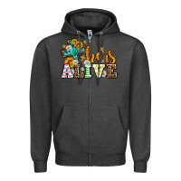 Charcoal Heather Easter Day He is alive with cross Zipper Hoodie - OliviaCreatesArt