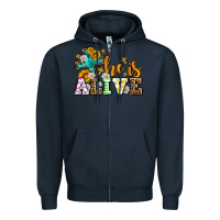 Navy Easter Day He is alive with cross Zipper Hoodie - OliviaCreatesArt