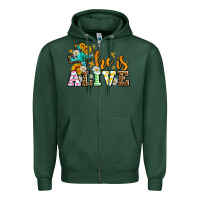 Sports Green Easter Day He is alive with cross Zipper Hoodie - OliviaCreatesArt