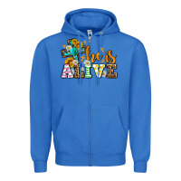 True Royal Easter Day He is alive with cross Zipper Hoodie - OliviaCreatesArt
