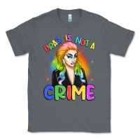 Charcoal Heather drag is not a crime Classic Tee - Artiststas