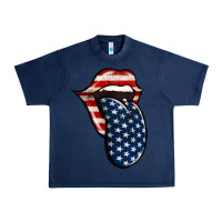 Navy American Toungue for 4th of July Urban Heavy Tee - Bettercallsaul