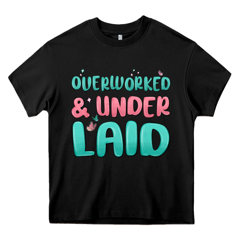 Overworked Underlaid Heavy Core Tee by MaliasSmallBusiness | Teevron