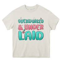 Cream overworked underlaid Heavy Core Tee - MaliasSmallBusiness