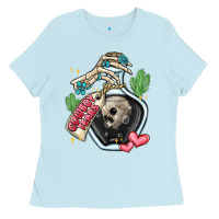Baby Blue cowboy tears Ladies Tee - MaliasSmallBusiness