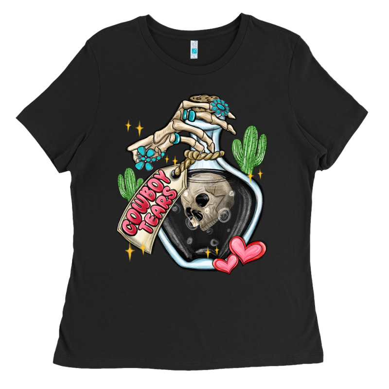 Cowboy Tears Ladies Tee by MaliasSmallBusiness | Teevron