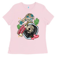 Bubblegum Pink cowboy tears Ladies Tee - MaliasSmallBusiness