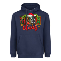 Navy Christmas mama Claus Heavyweight Hoodie - FaDigitalArtStudio