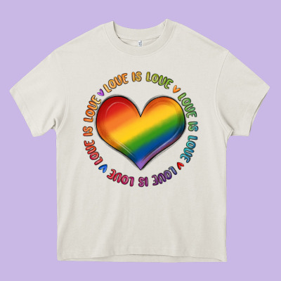 Love Is Love Heavy Core Tee Designed By Maliassmallbusiness