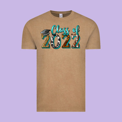 Class Of 2022 Graduation Vintage Tee Designed By Barkaloodesign
