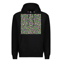 Black mardi gras leopard  seamless pattern Premium Hoodie - FaDigitalArtStudio